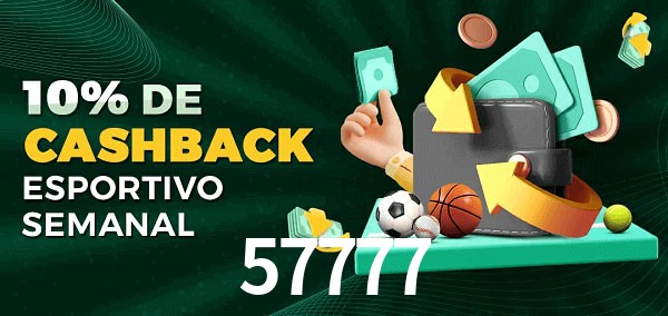 10% de bônus de cashback na 57777